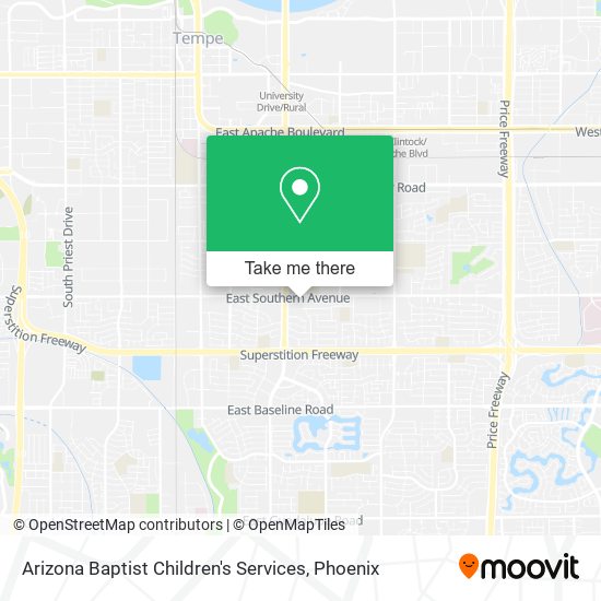 Mapa de Arizona Baptist Children's Services