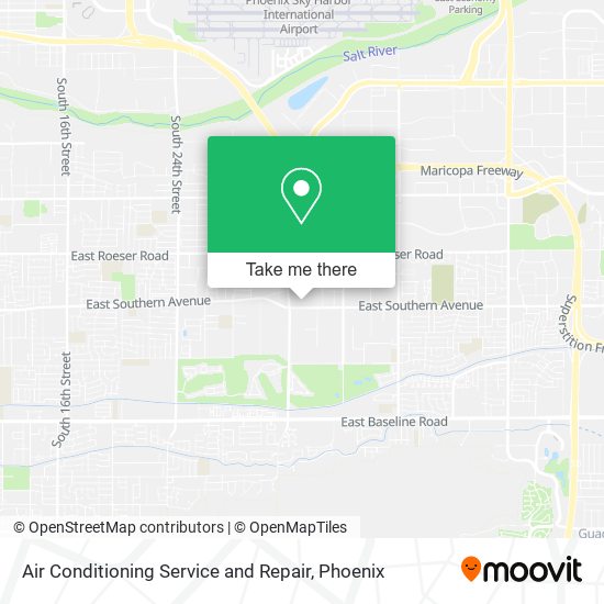 Air Conditioning Service and Repair map