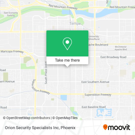 Orion Security Specialists Inc map