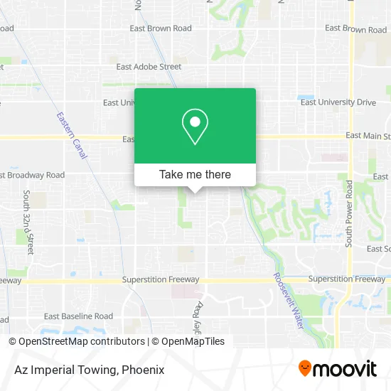 Az Imperial Towing map