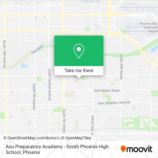 Asu Preparatory Academy - South Phoenix High School map
