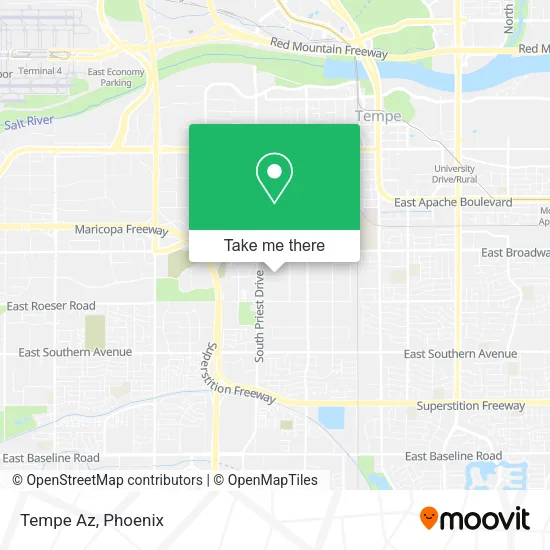 Tempe Az map