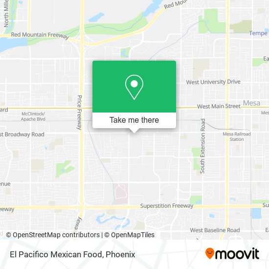 Mapa de El Pacifico Mexican Food