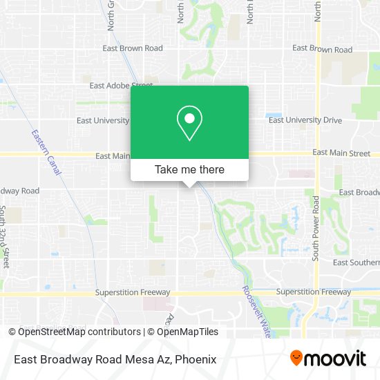 East Broadway Road Mesa Az map