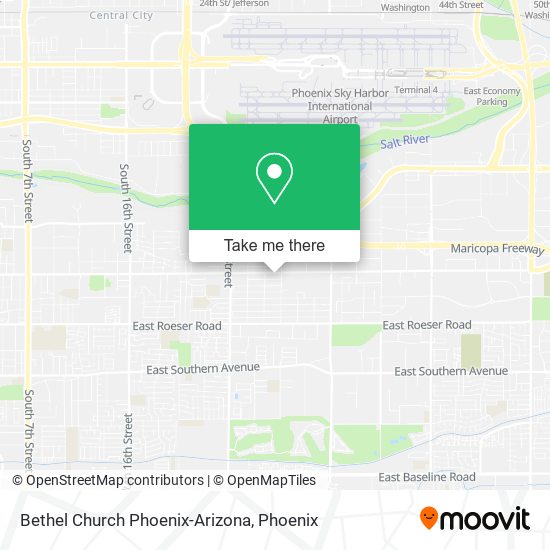 Mapa de Bethel Church Phoenix-Arizona