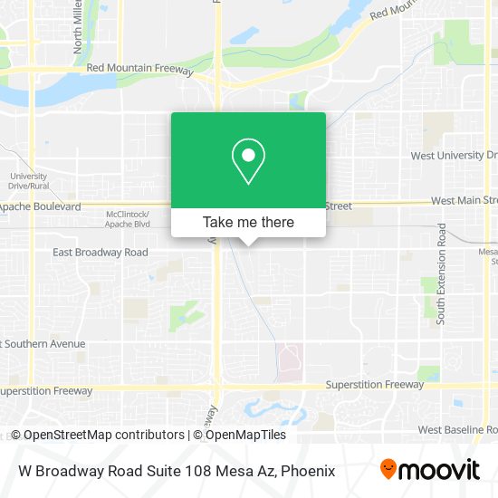 W Broadway Road Suite 108 Mesa Az map