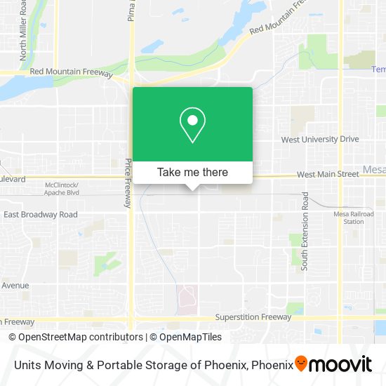 Units Moving & Portable Storage of Phoenix map