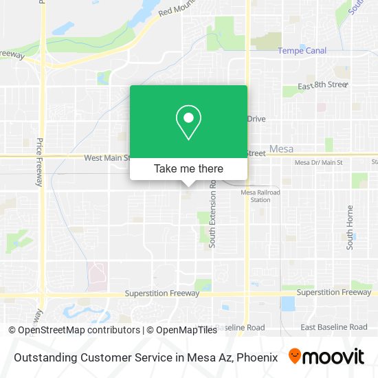 Outstanding Customer Service in Mesa Az map