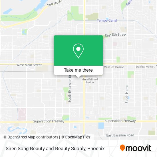 Mapa de Siren Song Beauty and Beauty Supply