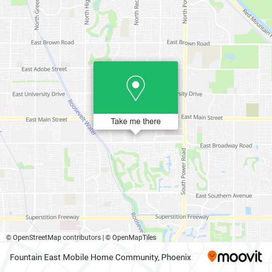 Fountain East Mobile Home Community map