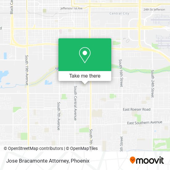 Jose Bracamonte Attorney map