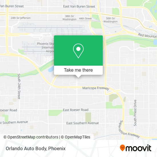 Mapa de Orlando Auto Body