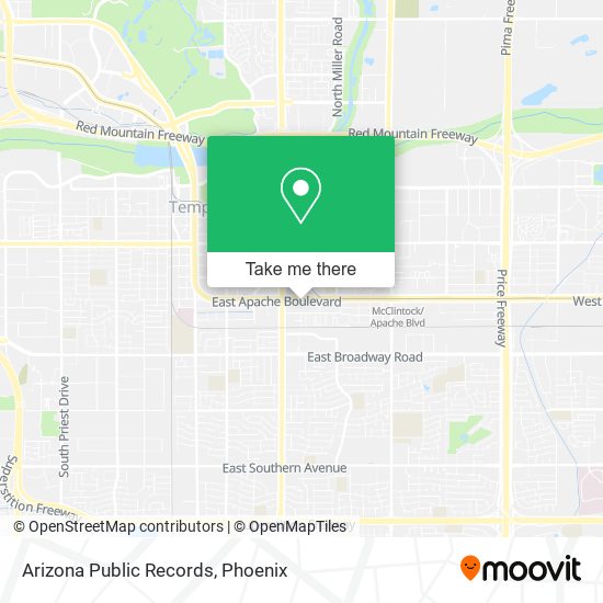 Arizona Public Records map