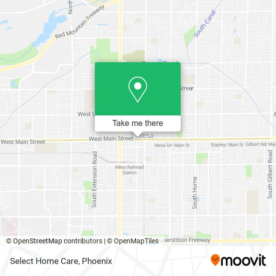 Select Home Care map