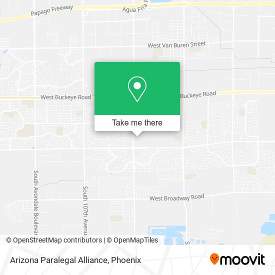 Mapa de Arizona Paralegal Alliance