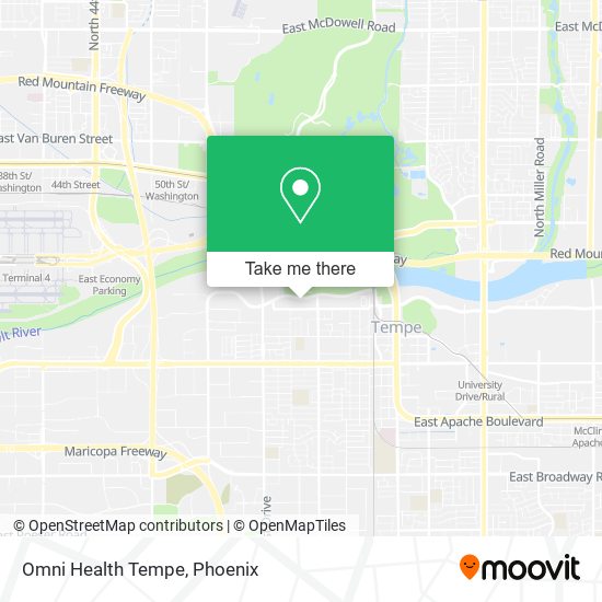 Mapa de Omni Health Tempe