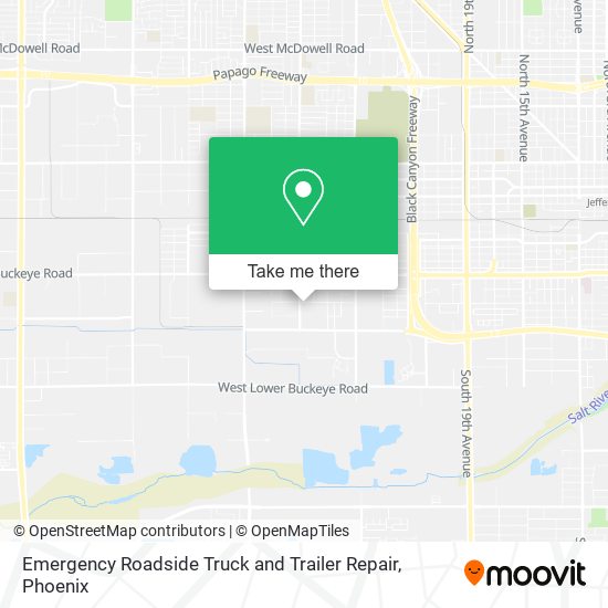 Emergency Roadside Truck and Trailer Repair map