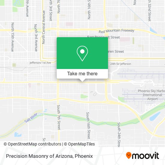 Precision Masonry of Arizona map