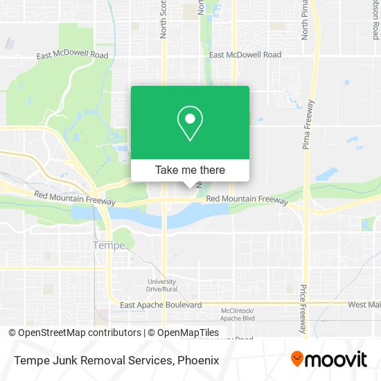 Tempe Junk Removal Services map