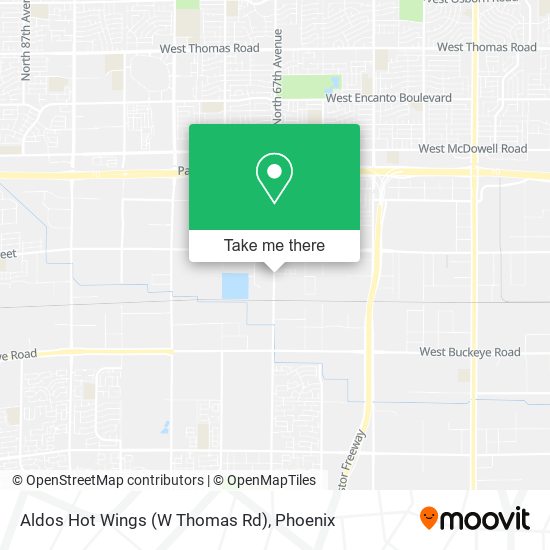 Aldos Hot Wings (W Thomas Rd) map