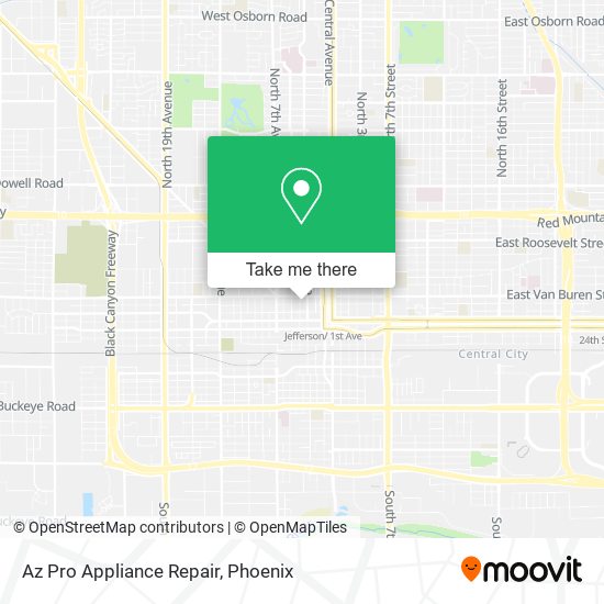 Mapa de Az Pro Appliance Repair