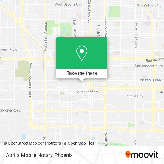 Mapa de April's Mobile Notary