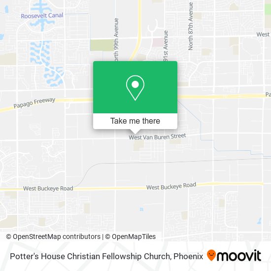 Mapa de Potter's House Christian Fellowship Church