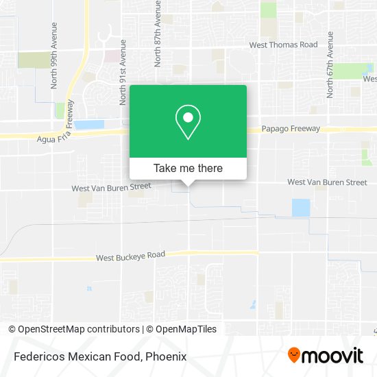 Federicos Mexican Food map