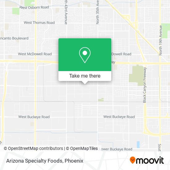 Arizona Specialty Foods map