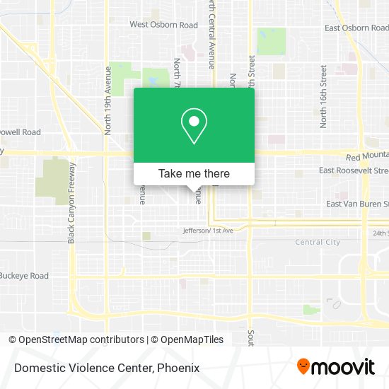 Domestic Violence Center map