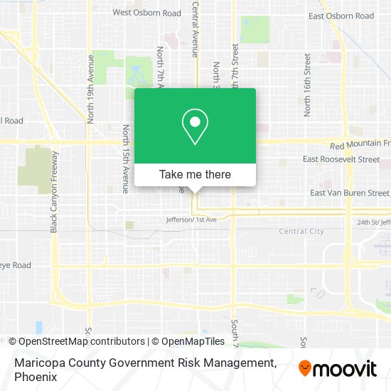Maricopa County Government Risk Management map