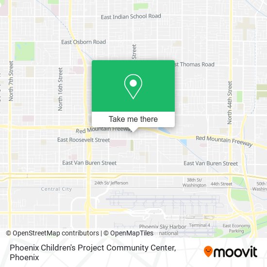 Phoenix Children's Project Community Center map