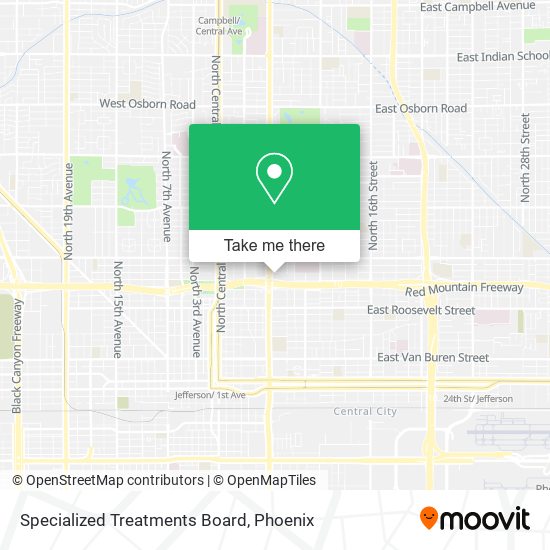 Mapa de Specialized Treatments Board