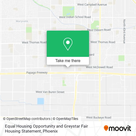 Equal Housing Opportunity and Greystar Fair Housing Statement map