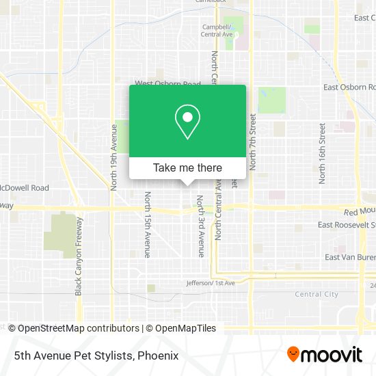 5th Avenue Pet Stylists map