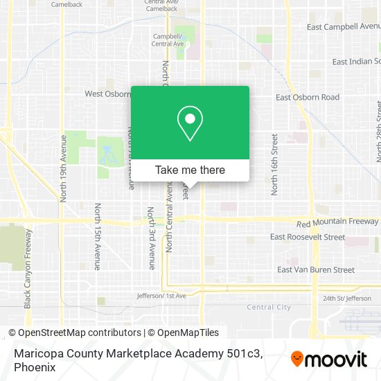 Maricopa County Marketplace Academy 501c3 map