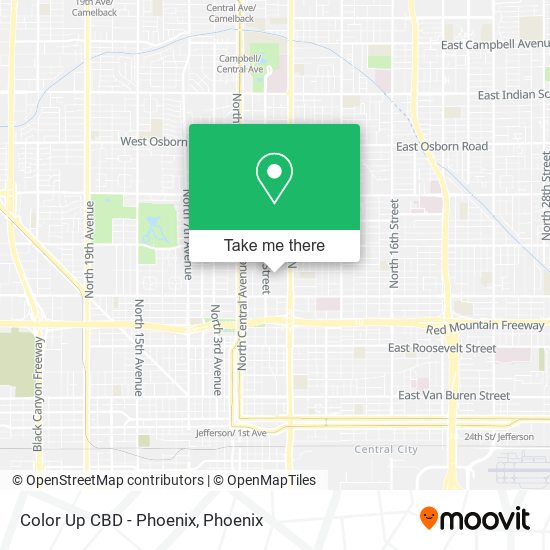 Mapa de Color Up CBD - Phoenix