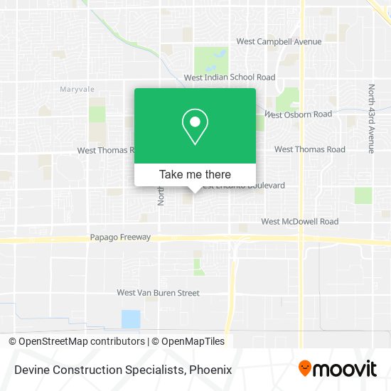 Devine Construction Specialists map