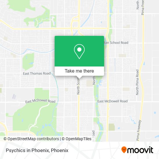 Psychics in Phoenix map