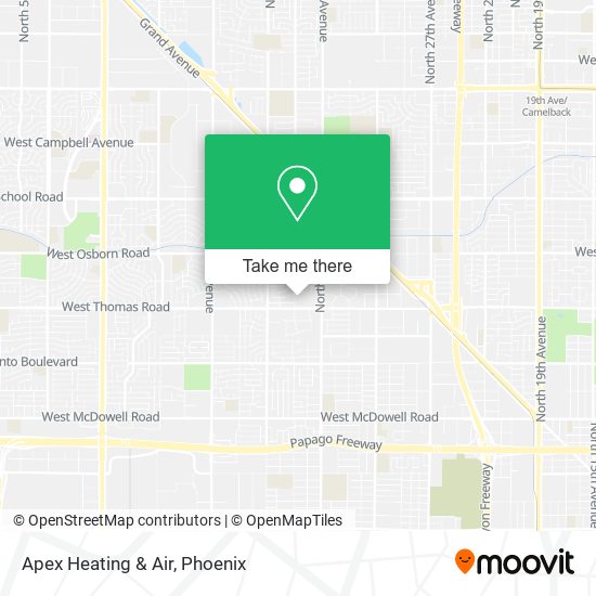 Apex Heating & Air map