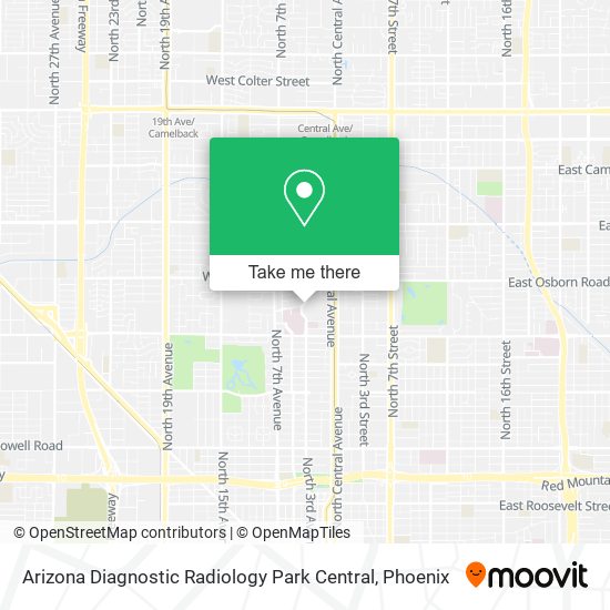 Mapa de Arizona Diagnostic Radiology Park Central