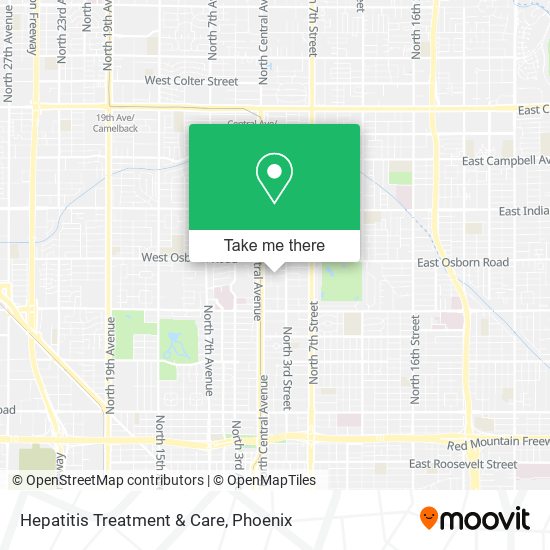 Hepatitis Treatment & Care map