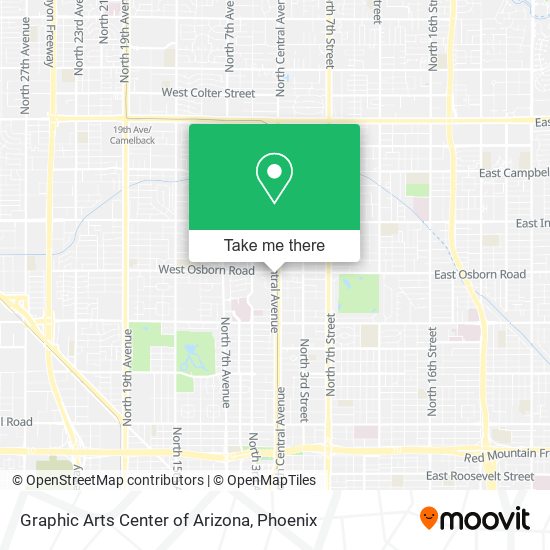 Graphic Arts Center of Arizona map