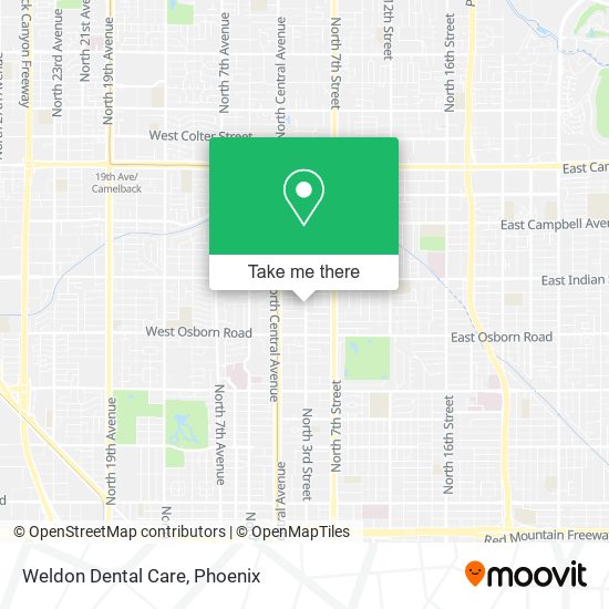 Mapa de Weldon Dental Care