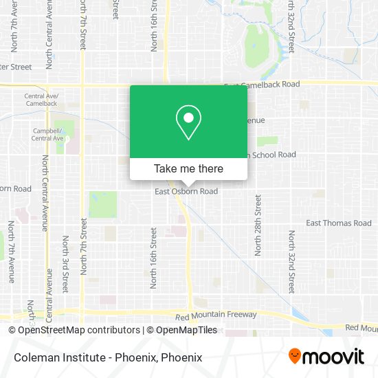 Mapa de Coleman Institute - Phoenix