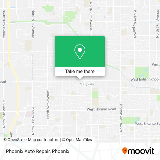 Phoenix Auto Repair map