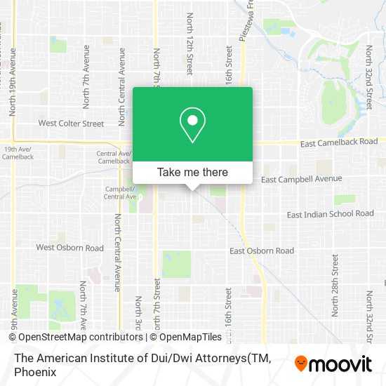 The American Institute of Dui / Dwi Attorneys map