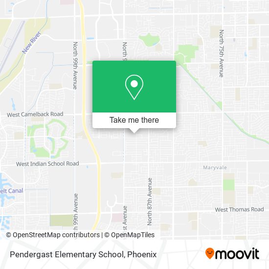 Pendergast Elementary School map