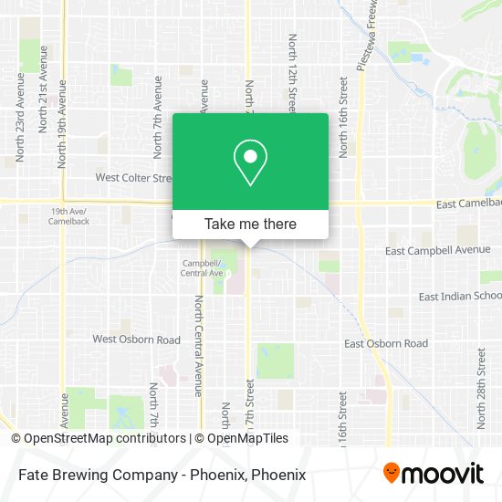 Fate Brewing Company - Phoenix map