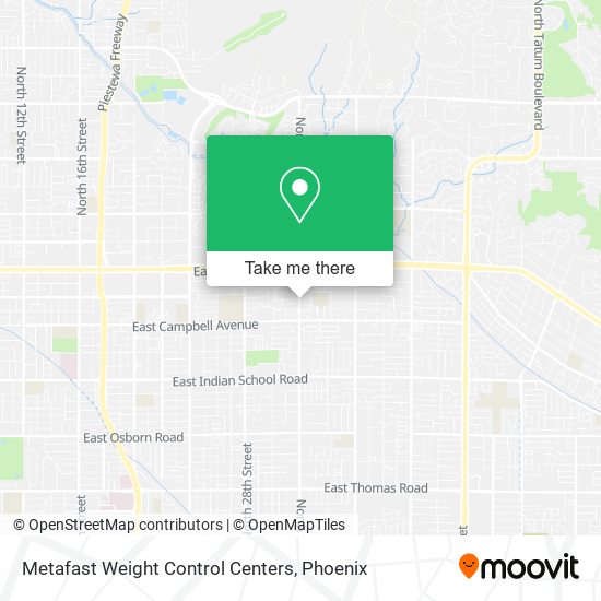 Metafast Weight Control Centers map